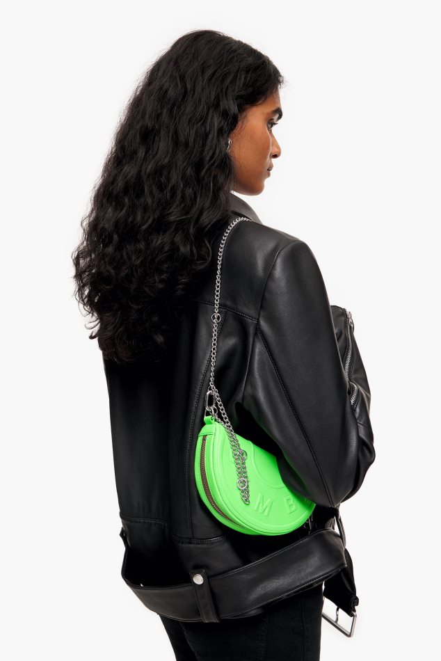 acessórios Bimba Y Lola bolsa de couro chimo verde neon P28JFH67