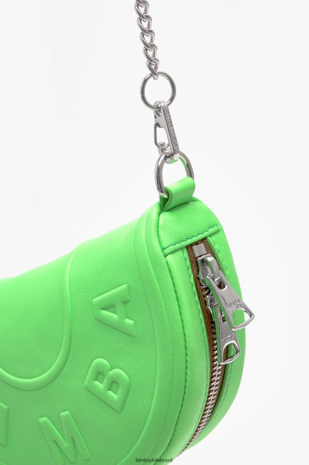 acessórios Bimba Y Lola bolsa de couro chimo verde neon P28JFH67