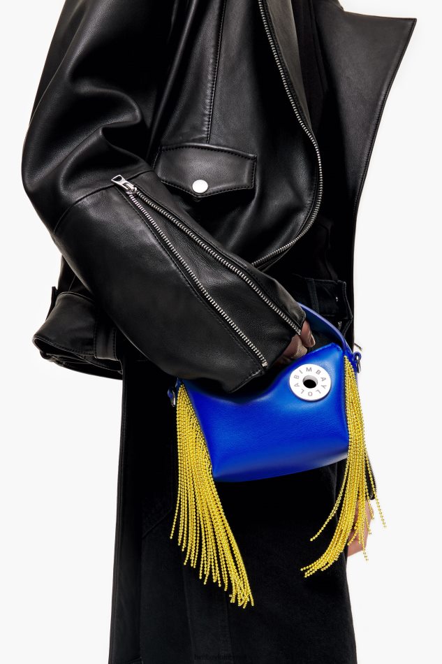acessórios Bimba Y Lola bolsa hobo de couro azul elétrico P28JFH63