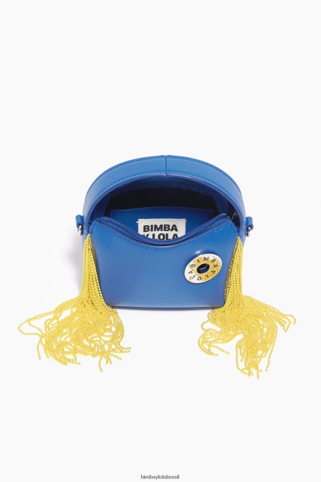 acessórios Bimba Y Lola bolsa hobo de couro azul elétrico P28JFH63