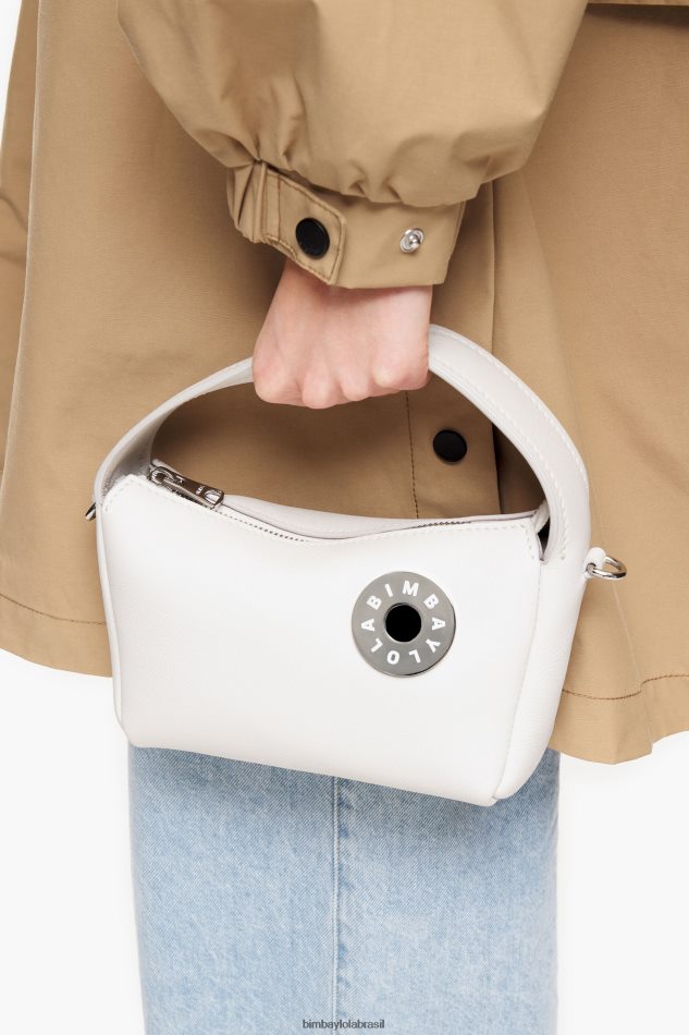 acessórios Bimba Y Lola bolsa hobo de couro branco P28JFH53