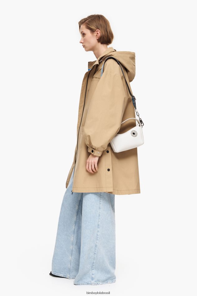 acessórios Bimba Y Lola bolsa hobo de couro branco P28JFH53