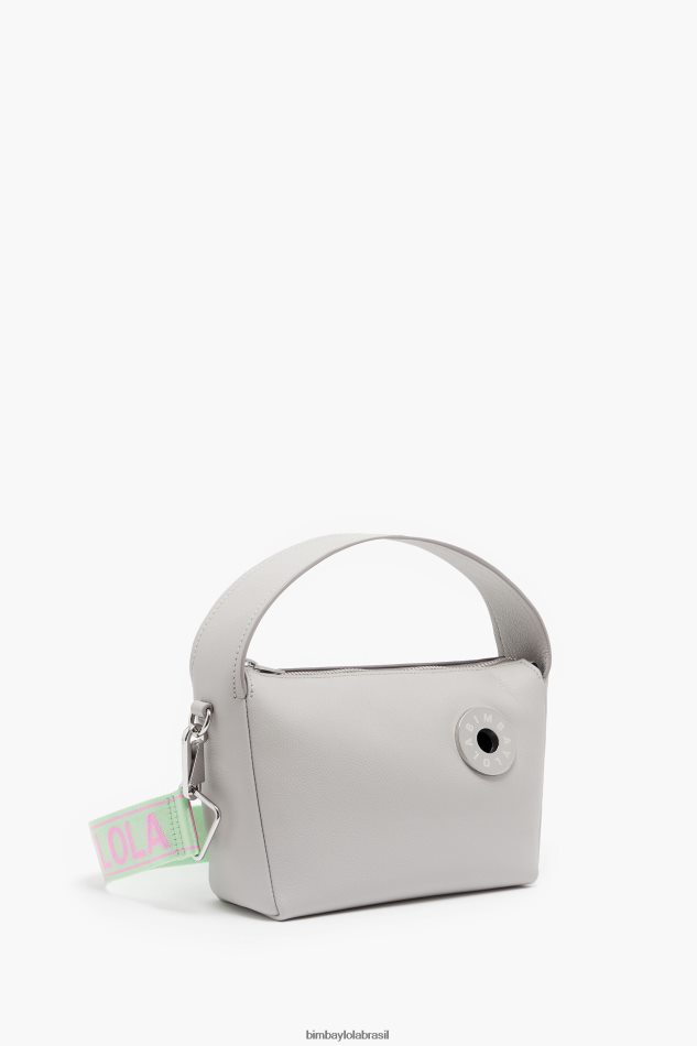 acessórios Bimba Y Lola bolsa hobo de couro cinza P28JFH50