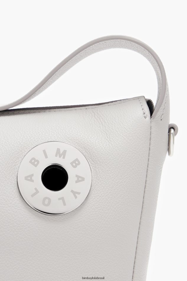 acessórios Bimba Y Lola bolsa hobo de couro cinza P28JFH50
