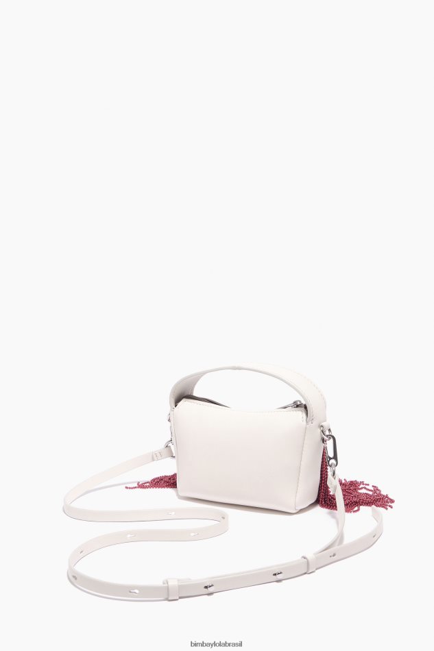 acessórios Bimba Y Lola bolsa hobo de couro off white P28JFH61