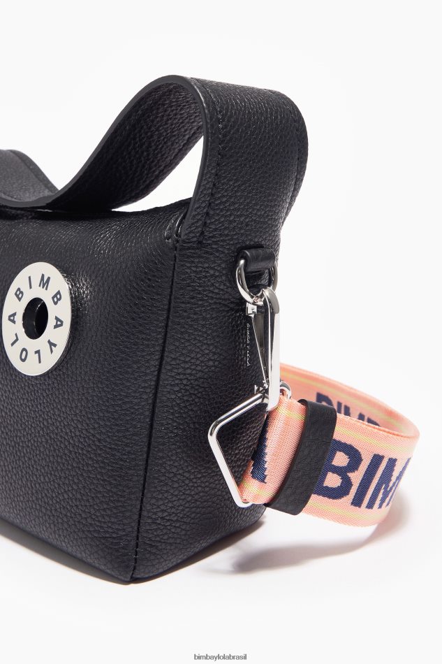 acessórios Bimba Y Lola bolsa hobo de couro preto P28JFH51