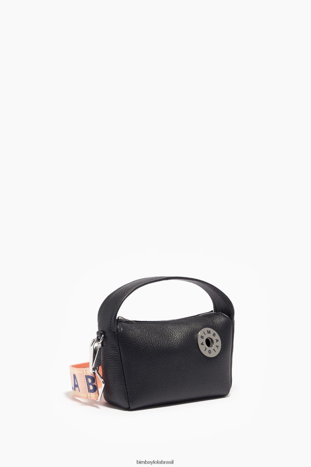 acessórios Bimba Y Lola bolsa hobo de couro preto P28JFH54