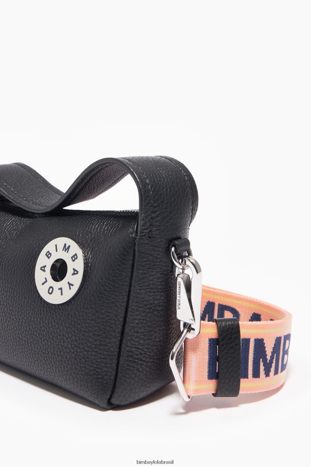 acessórios Bimba Y Lola bolsa hobo de couro preto P28JFH54