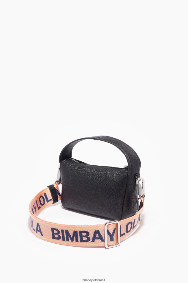 acessórios Bimba Y Lola bolsa hobo de couro preto P28JFH54