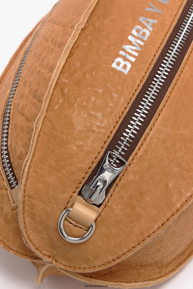 acessórios Bimba Y Lola bolsa pelota de couro camelo P28JFH70