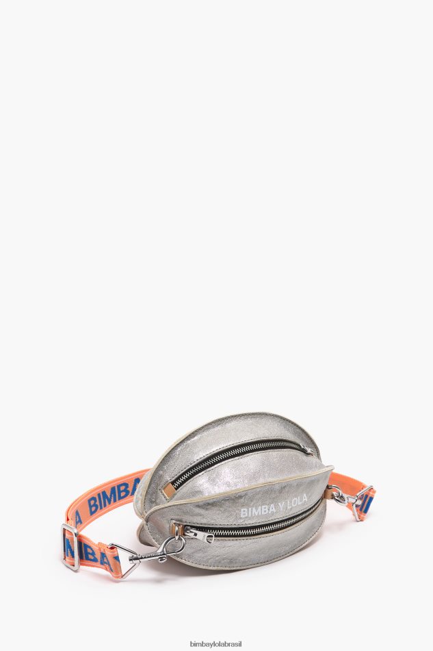 acessórios Bimba Y Lola bolsa pelota de couro prata P28JFH3