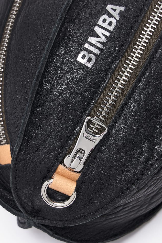 acessórios Bimba Y Lola bolsa pelota de couro preto P28JFH2