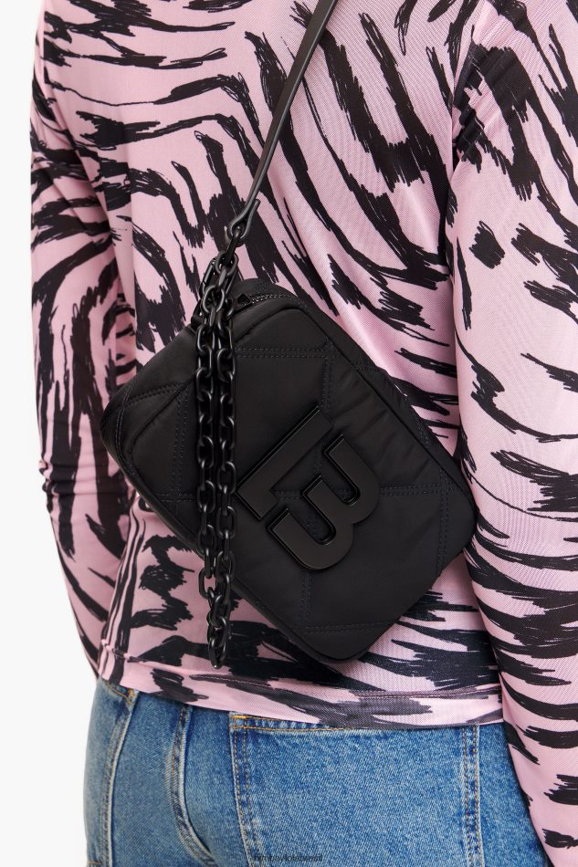 acessórios Bimba Y Lola bolsa transversal acolchoada em náilon preto P28JFH111