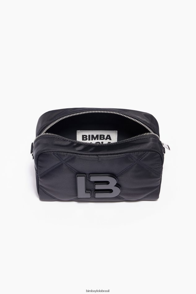 acessórios Bimba Y Lola bolsa transversal acolchoada em náilon preto P28JFH112