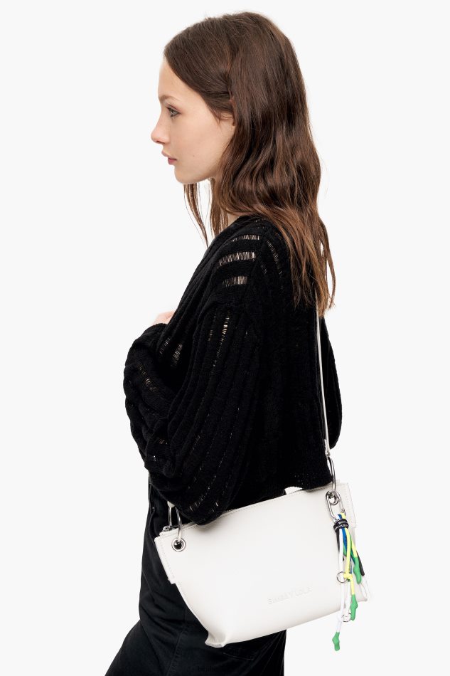 acessórios Bimba Y Lola bolsa transversal de couro branco P28JFH42
