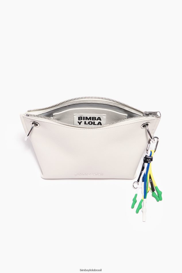 acessórios Bimba Y Lola bolsa transversal de couro branco P28JFH42
