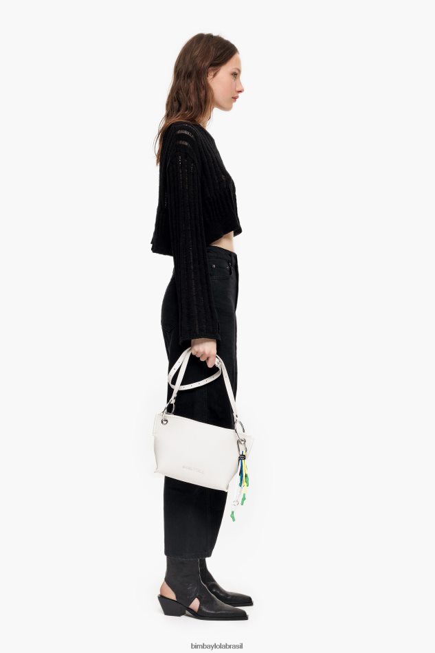 acessórios Bimba Y Lola bolsa transversal de couro branco P28JFH42