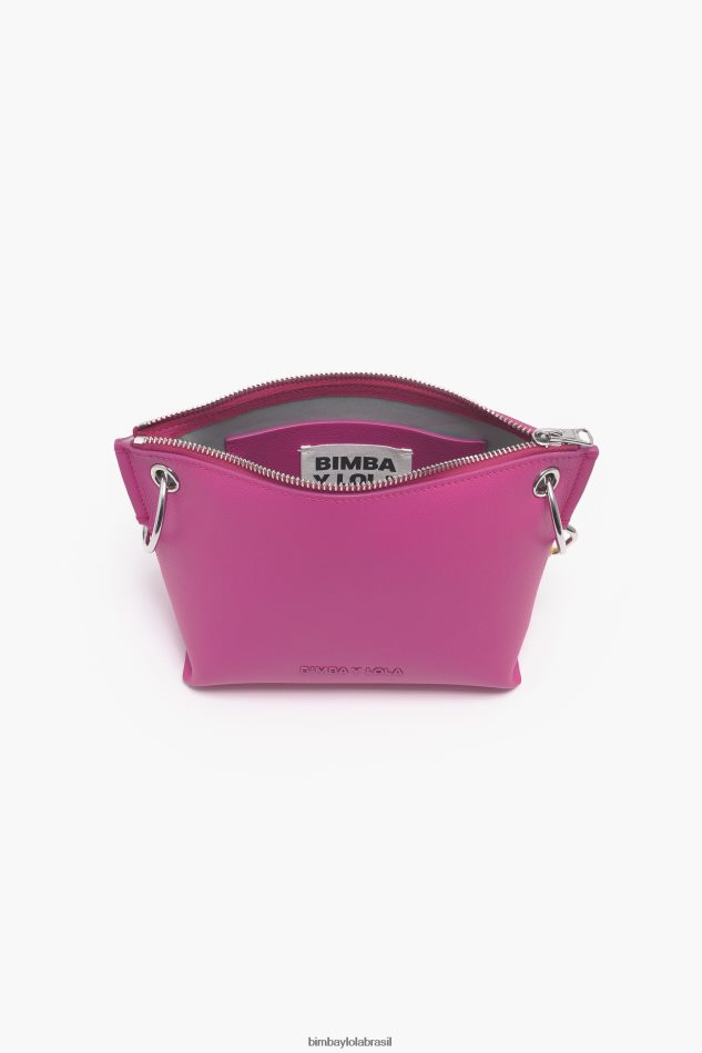 acessórios Bimba Y Lola bolsa transversal de couro fúcsia P28JFH41