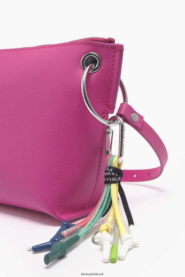 acessórios Bimba Y Lola bolsa transversal de couro fúcsia P28JFH41