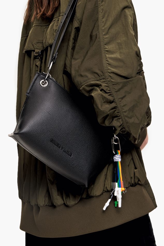 acessórios Bimba Y Lola bolsa transversal de couro preto P28JFH43