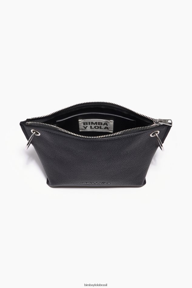 acessórios Bimba Y Lola bolsa transversal de couro preto P28JFH43
