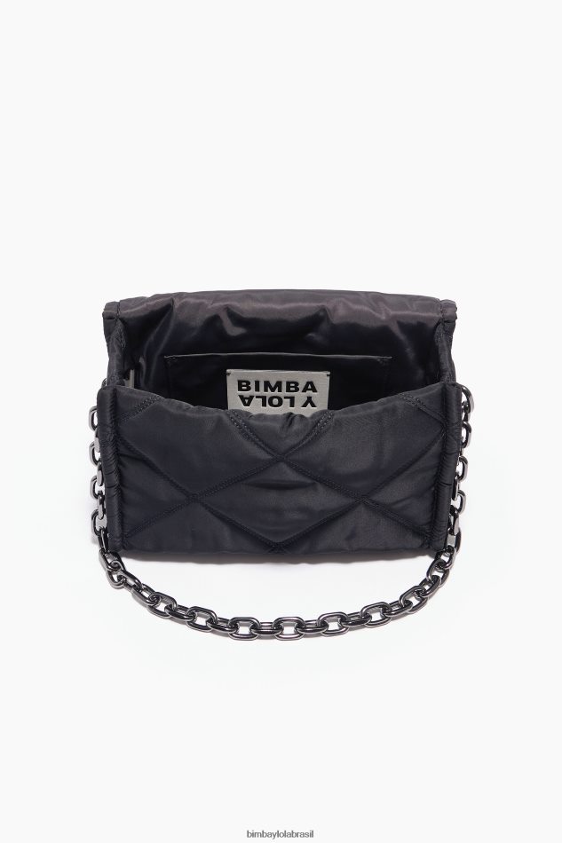 acessórios Bimba Y Lola bolsa transversal de náilon com aba preto P28JFH106