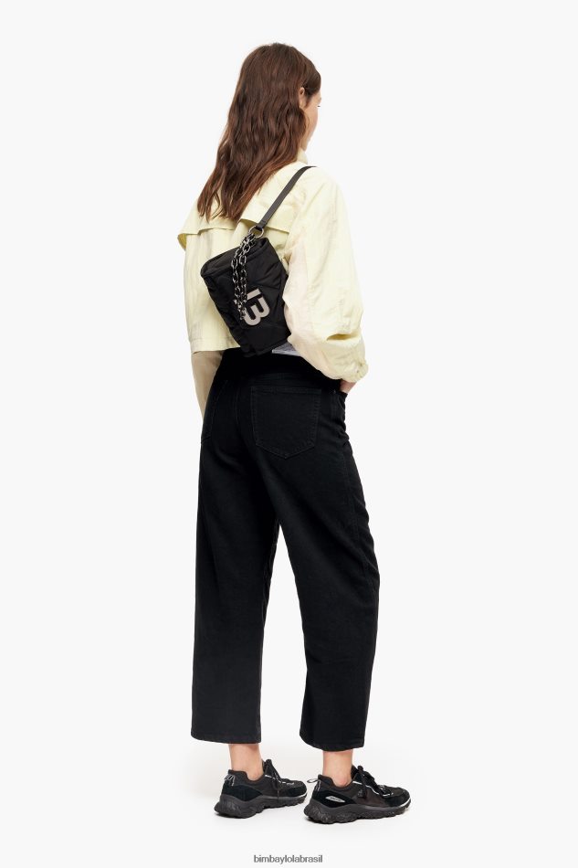acessórios Bimba Y Lola bolsa transversal de náilon com aba preto P28JFH108