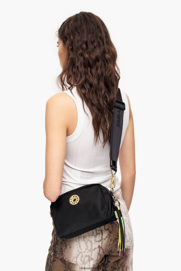 acessórios Bimba Y Lola bolsa transversal de náilon preto P28JFH29