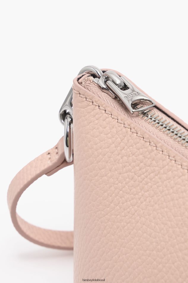 acessórios Bimba Y Lola bolsa transversal trapézio de couro Rosa pálido P28JFH11