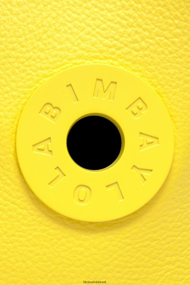 acessórios Bimba Y Lola bolsa trapézio de couro amarelo P28JFH48