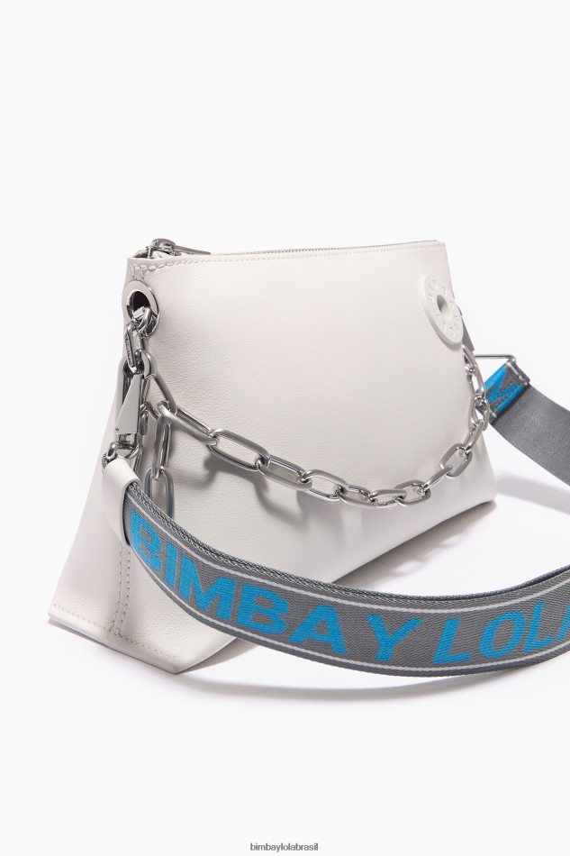 acessórios Bimba Y Lola bolsa trapézio de couro off white P28JFH44