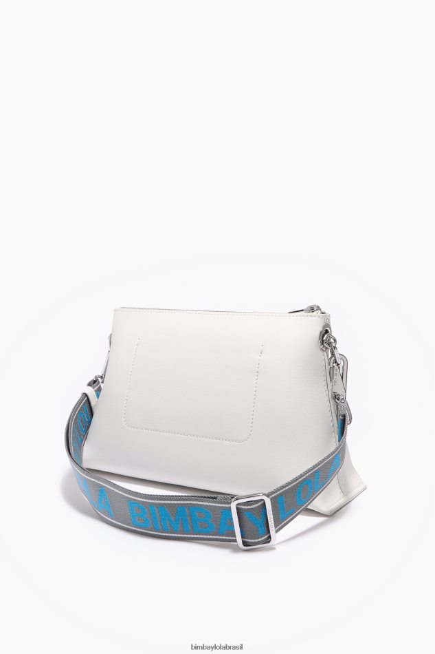 acessórios Bimba Y Lola bolsa trapézio de couro off white P28JFH44