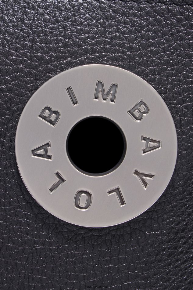 acessórios Bimba Y Lola bolsa trapézio de couro preto P28JFH45