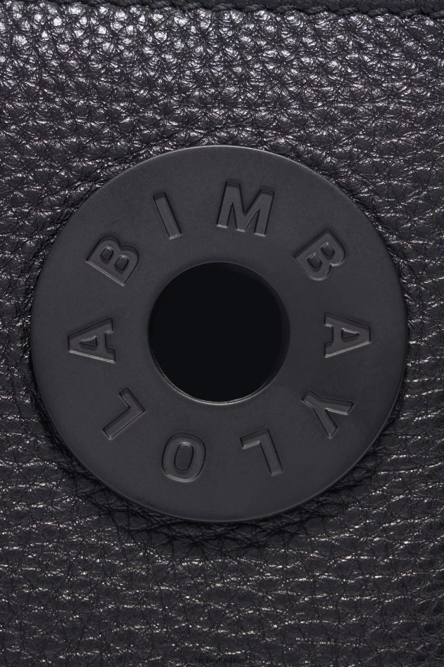 acessórios Bimba Y Lola bolsa trapézio de couro preto P28JFH49