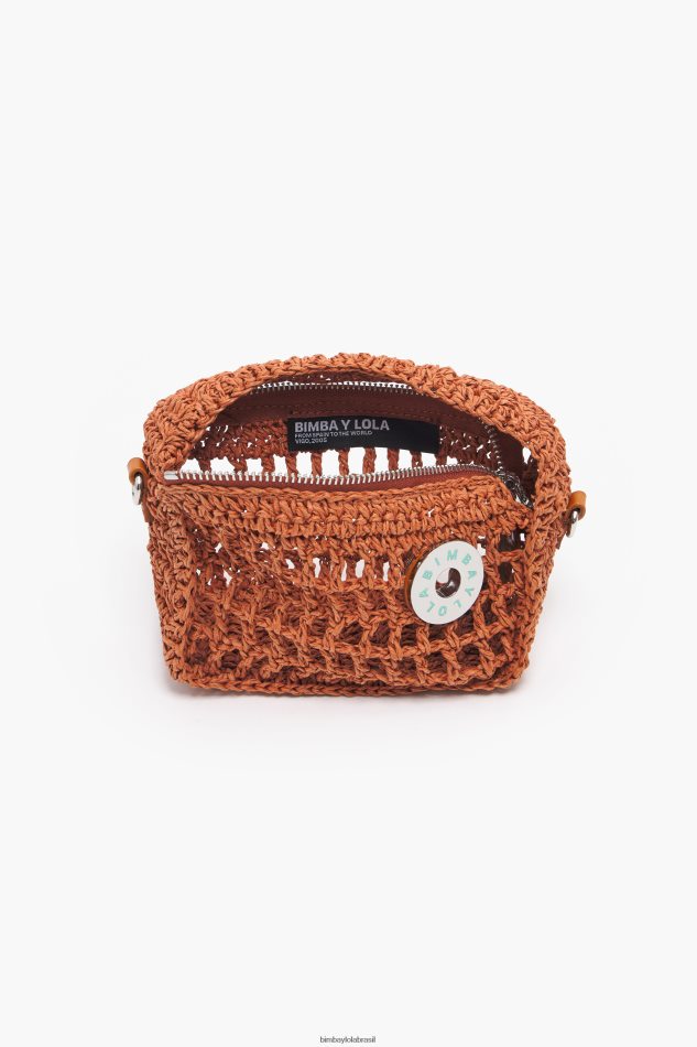 acessórios Bimba Y Lola bolsa vagabundo ráfia laranja P28JFH9