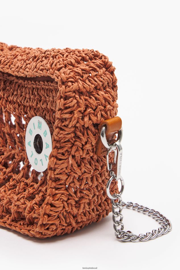 acessórios Bimba Y Lola bolsa vagabundo ráfia laranja P28JFH9