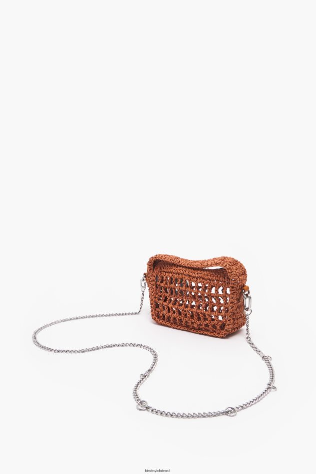 acessórios Bimba Y Lola bolsa vagabundo ráfia laranja P28JFH9