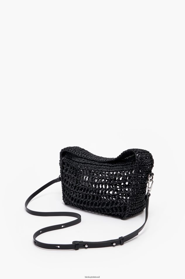 acessórios Bimba Y Lola bolsa vagabundo ráfia preto P28JFH6