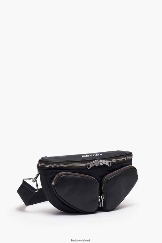 acessórios Bimba Y Lola bolsinha de couro preto P28JFH20