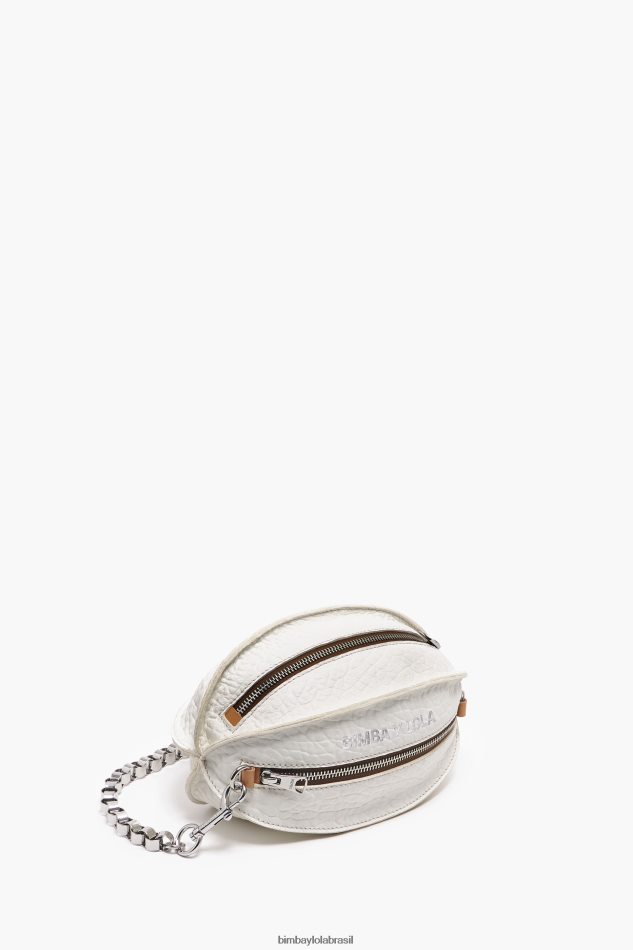 acessórios Bimba Y Lola bolsa pelota de couro branco P28JFH140