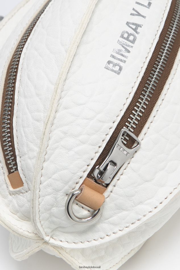 acessórios Bimba Y Lola bolsa pelota de couro branco P28JFH140