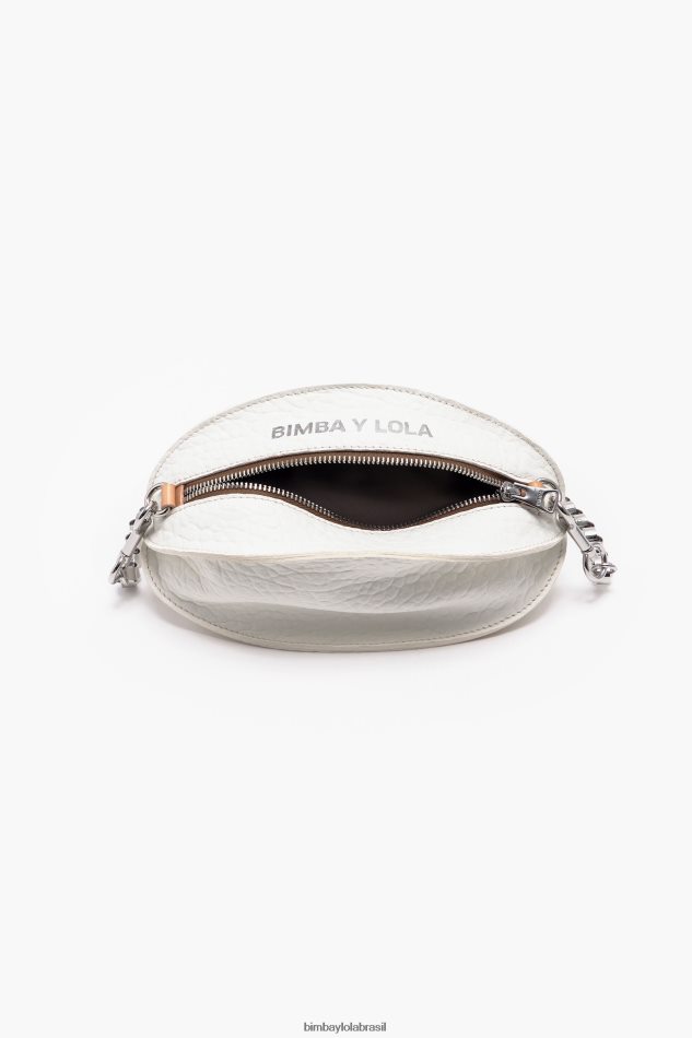 acessórios Bimba Y Lola bolsa pelota de couro branco P28JFH140