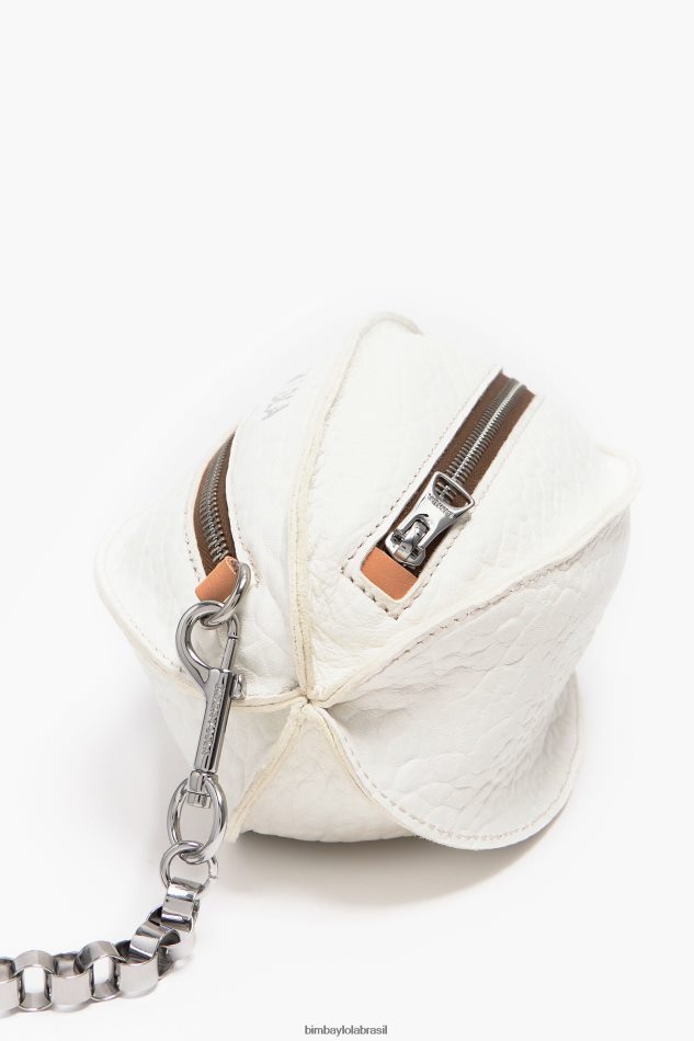 acessórios Bimba Y Lola bolsa pelota de couro branco P28JFH140