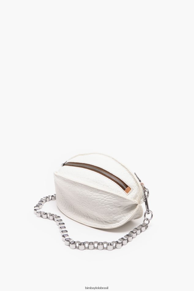 acessórios Bimba Y Lola bolsa pelota de couro branco P28JFH140