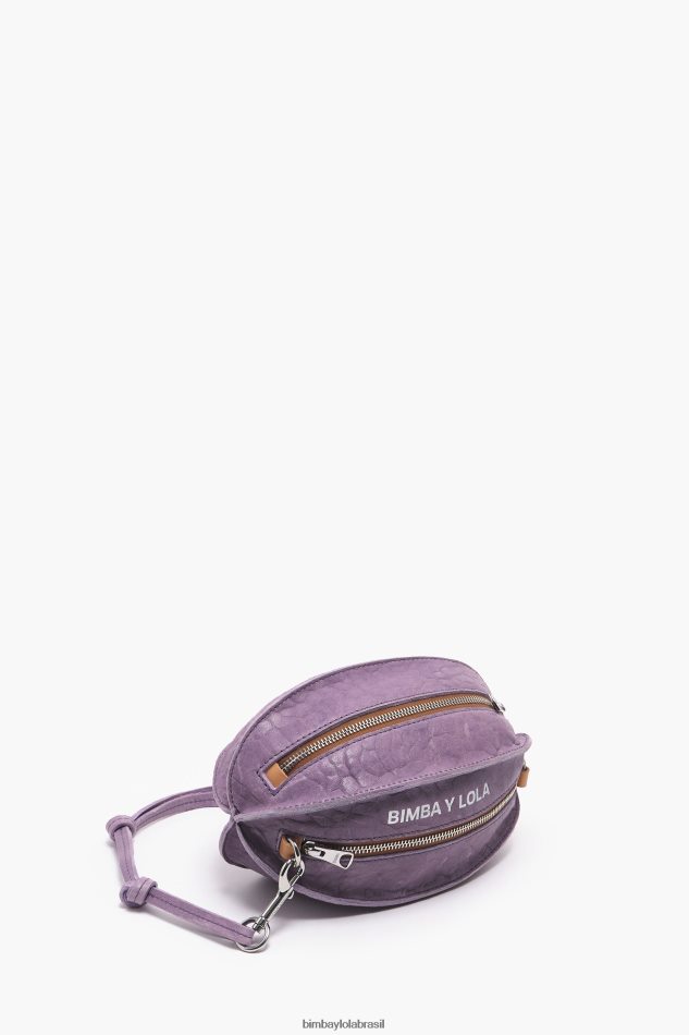 acessórios Bimba Y Lola bolsa pelota de couro lilás P28JFH137