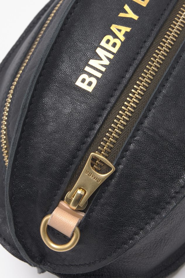 acessórios Bimba Y Lola bolsa pelota de couro preto P28JFH139