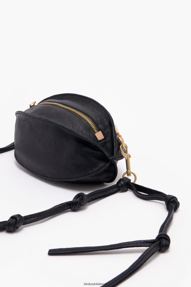acessórios Bimba Y Lola bolsa pelota de couro preto P28JFH139