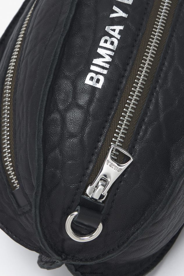 acessórios Bimba Y Lola bolsa pelota de couro preto P28JFH141