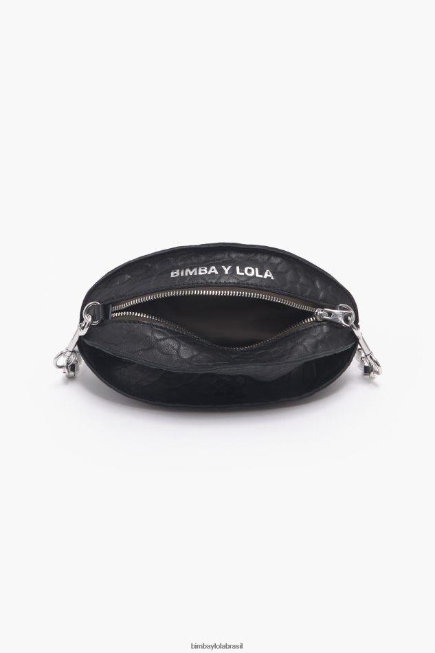 acessórios Bimba Y Lola bolsa pelota de couro preto P28JFH141