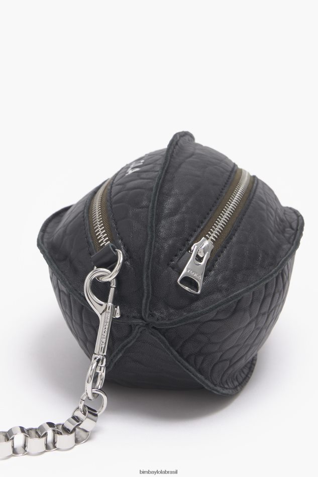 acessórios Bimba Y Lola bolsa pelota de couro preto P28JFH141